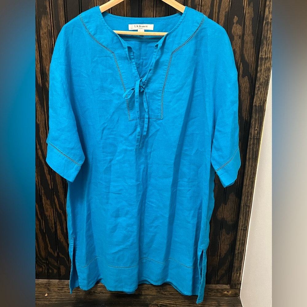 LK Bennett Resort Alana Cover Up in Hawaiian Blue Size Large